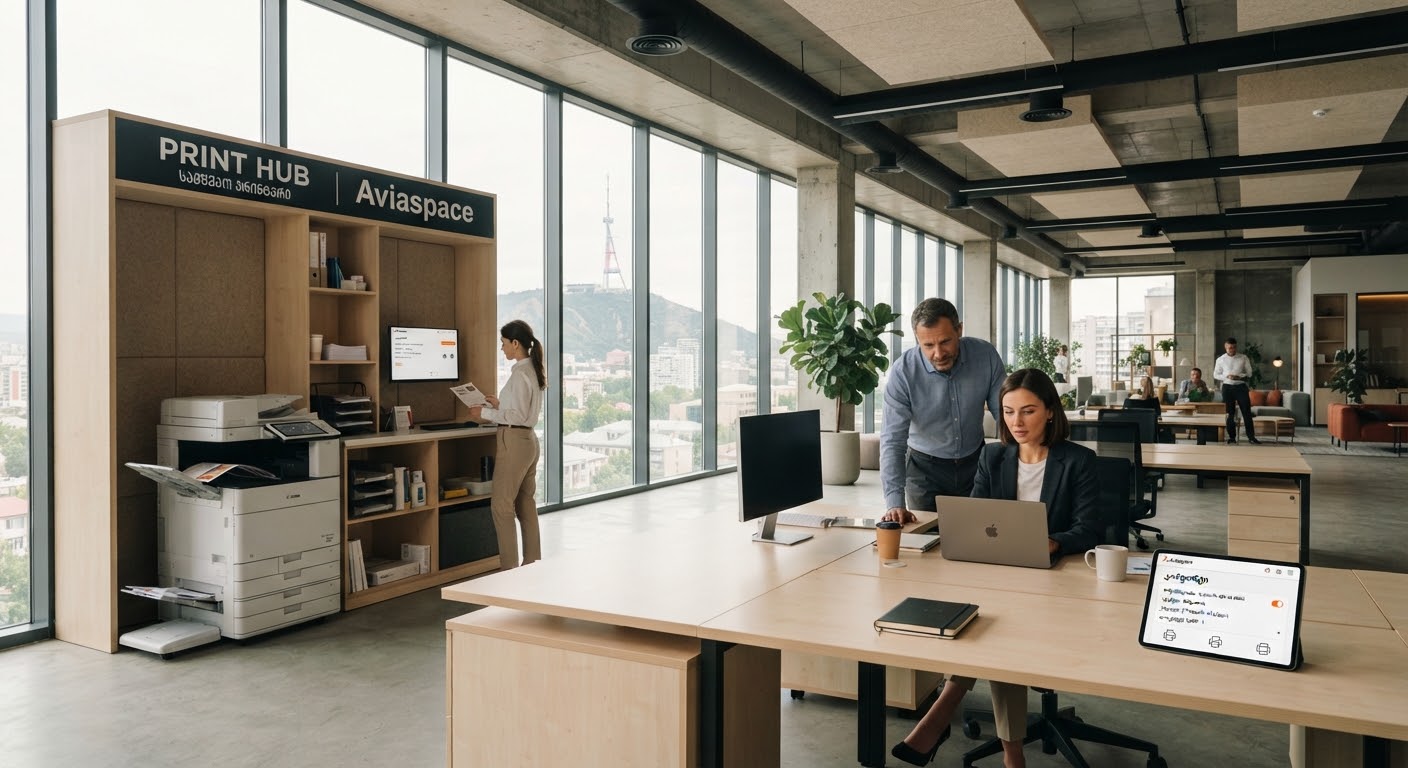 Aviaspace: სამუშაო სივრცის საილუსტრაციო ფოტო