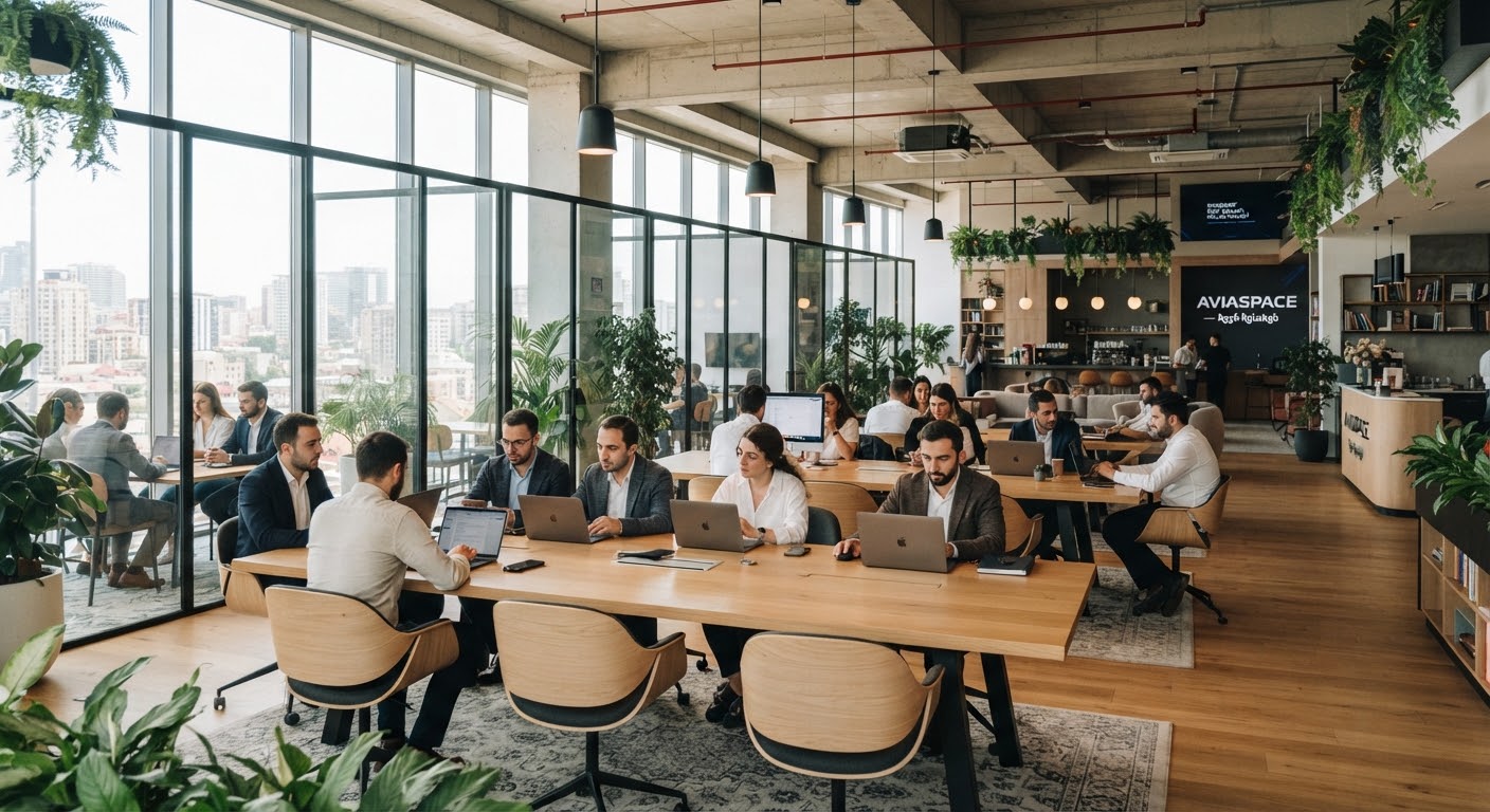 Illustrative photo of a coworking space